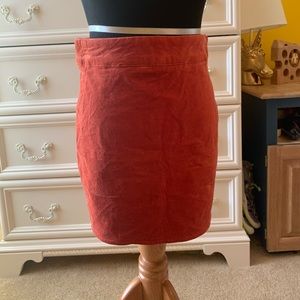 Burnt orange velvet skirt from forever 21